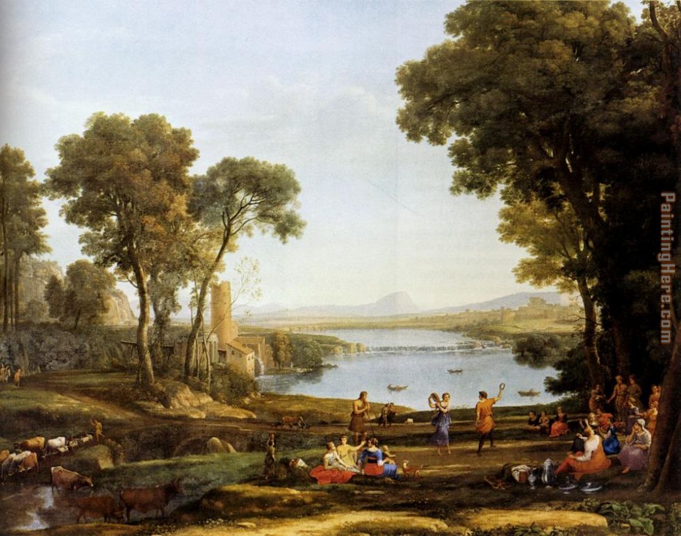 Landscape With The Marriage Of Isaac And Rebekah painting - Claude Lorrain Landscape With The Marriage Of Isaac And Rebekah art painting